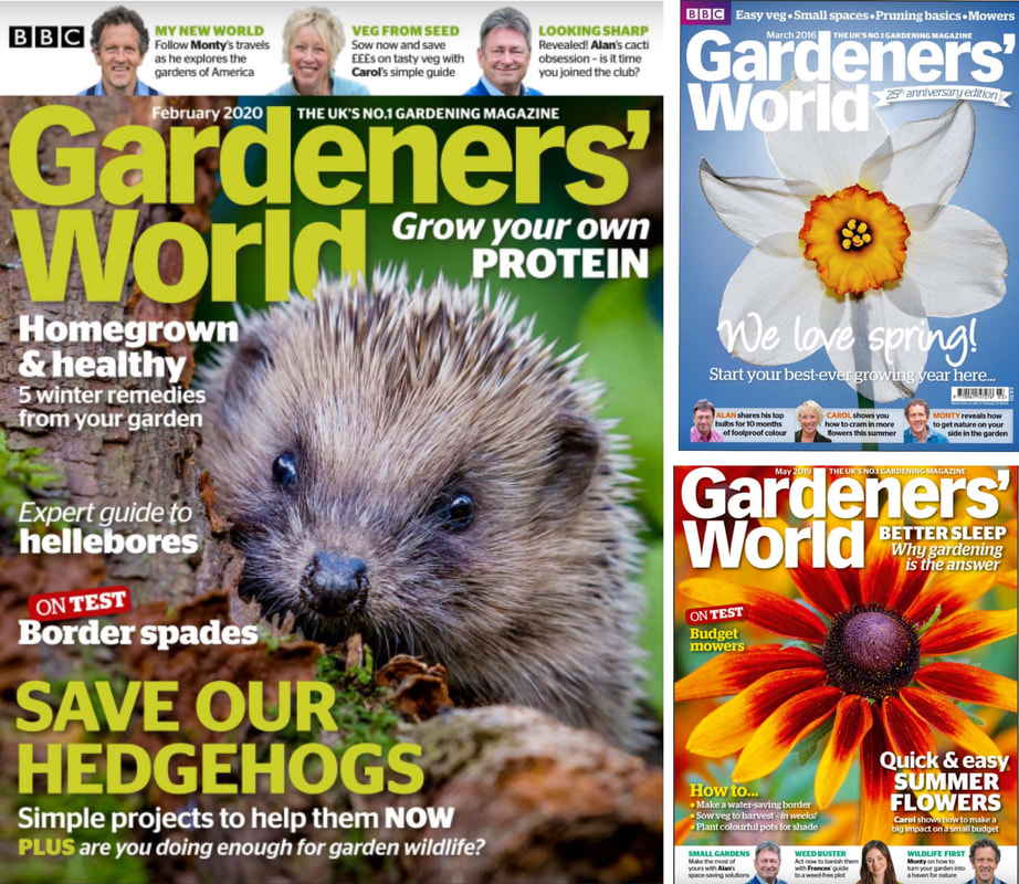 BBC Gardeners World puutarha lehden kansikuvat
